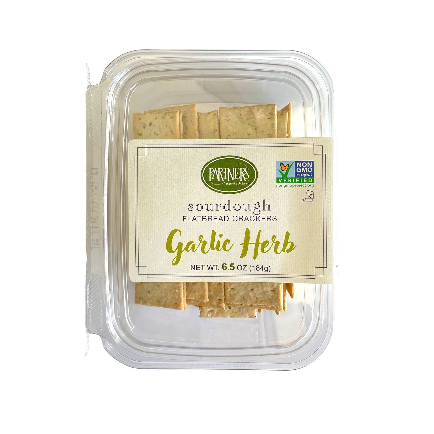 Partners Crackers - Partners Sourdough Garlic Herb Flatbread Crackers