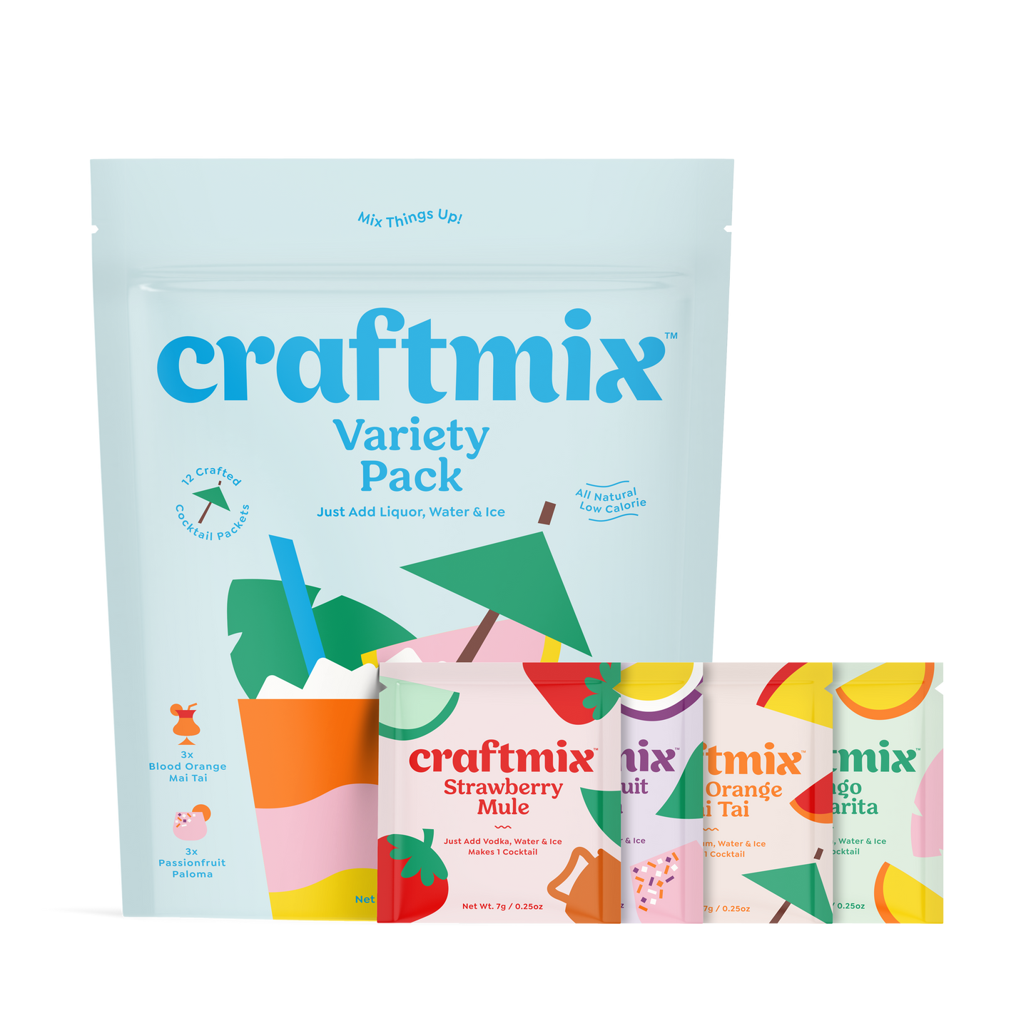 Craftmix | Variety Pack Cocktail Mixers - 12 Servings Multipack