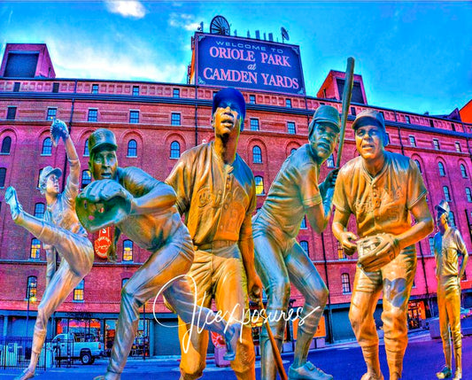 Jeff Cohen 5x7 Unframed Camden Yards Hall Of Fame Statue
