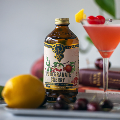 Portland Syrups | Pomegranate Cherry Syrup 12oz - Cocktail/Mocktail Mixer