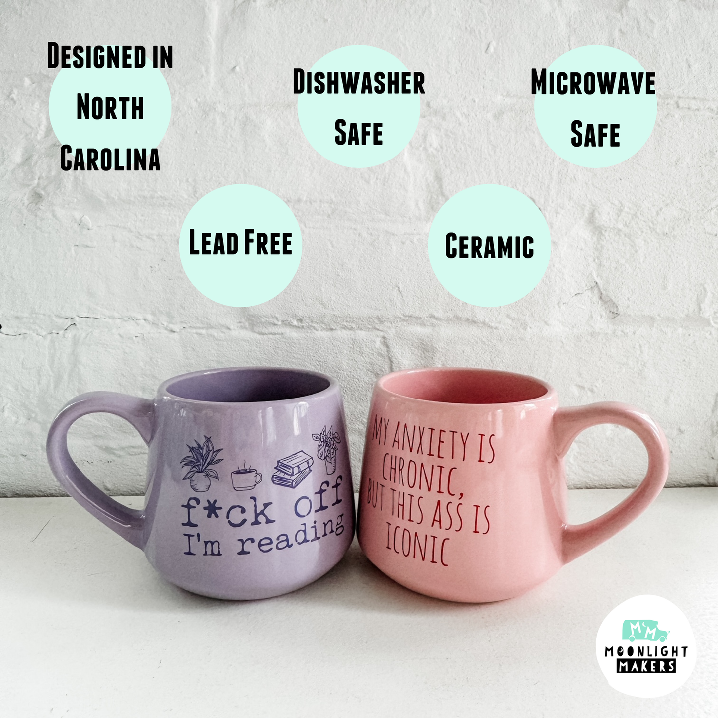 Moonlight Makers - Funny Mug - Weird Moms Build Character - 16oz - Mother's Day