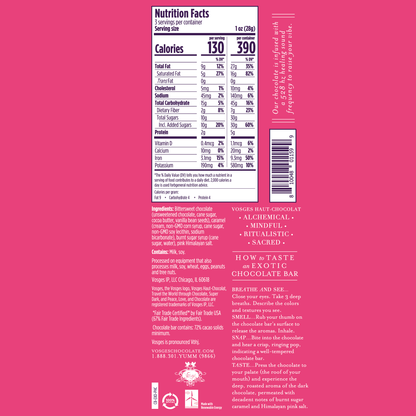 Dark Chocolate Bar w/ Himalayan Pink Salt & Caramel -Gourmet