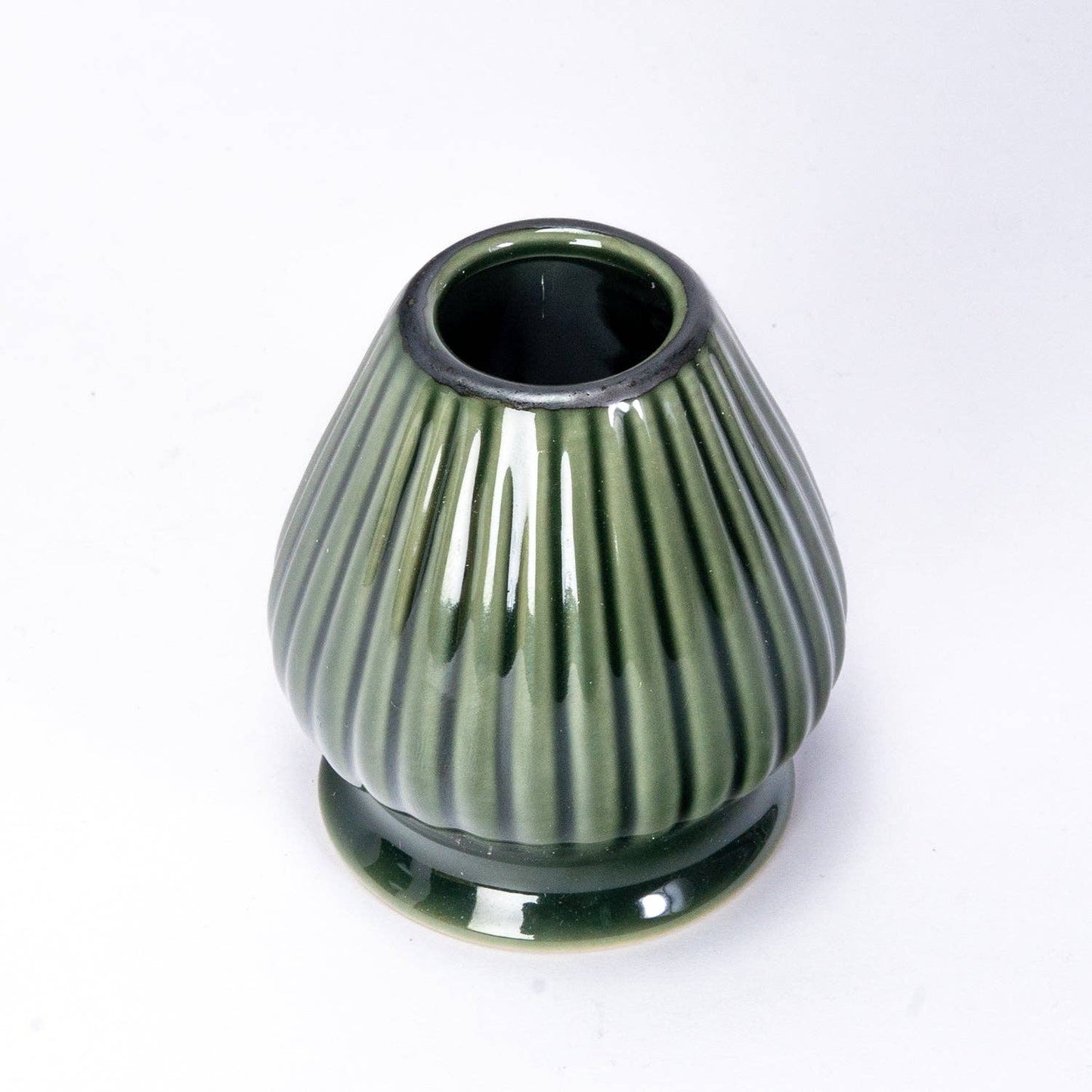 Matcha Whisk Dark Green Porcelain Stand