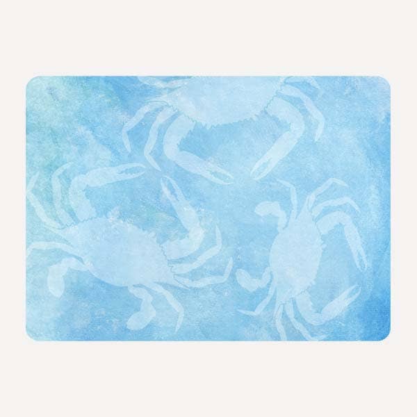 Shell We Dance Blue Glass Cutting Board