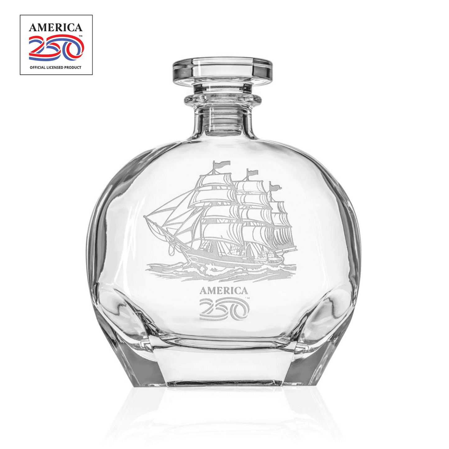America250™ Tall Ship 23oz Whiskey Decanter