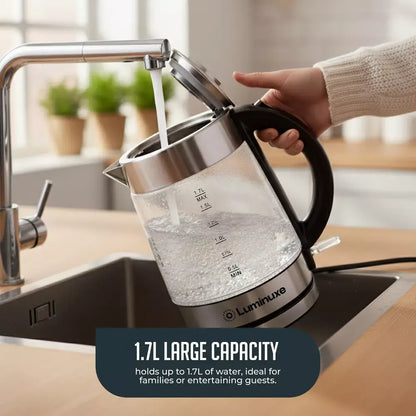 Speed-Boil 1.7L Borosilicate Glass Electric Kettl