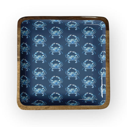 Blue Crab Square Trays 10"