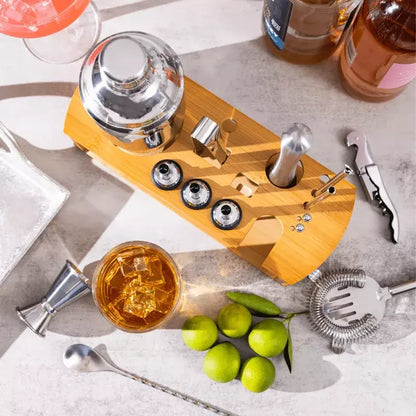 Stainless Steel Cocktail Shaker & Bartender Tool Set