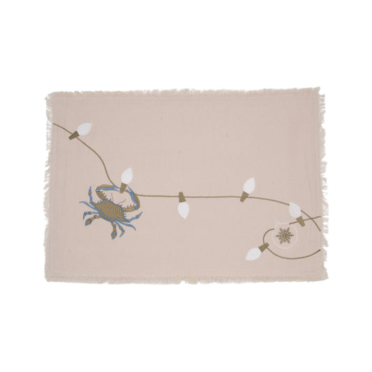 Rightside Design - Christmas Santa Claws Holiday Crab Placemat