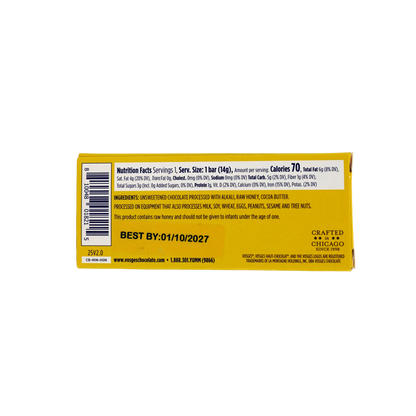 Mini Super Dark Chocolate Bar w/ Raw Honey - Gourmet