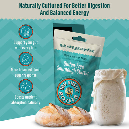 Organic, Non GMO GLUTEN FREE Sourdough Starter 12 gram.