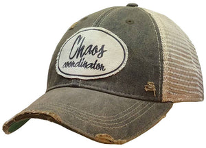 Vintage Life - Chaos Coordinator Distressed Trucker Hat Baseball Cap