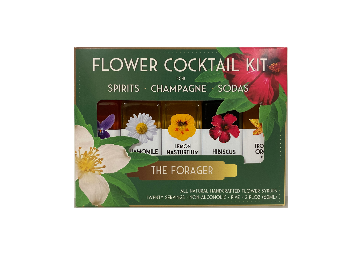 Floral Elixir Co. - The Forager Cocktail Kit. 5-Pack Flower Syrups.
