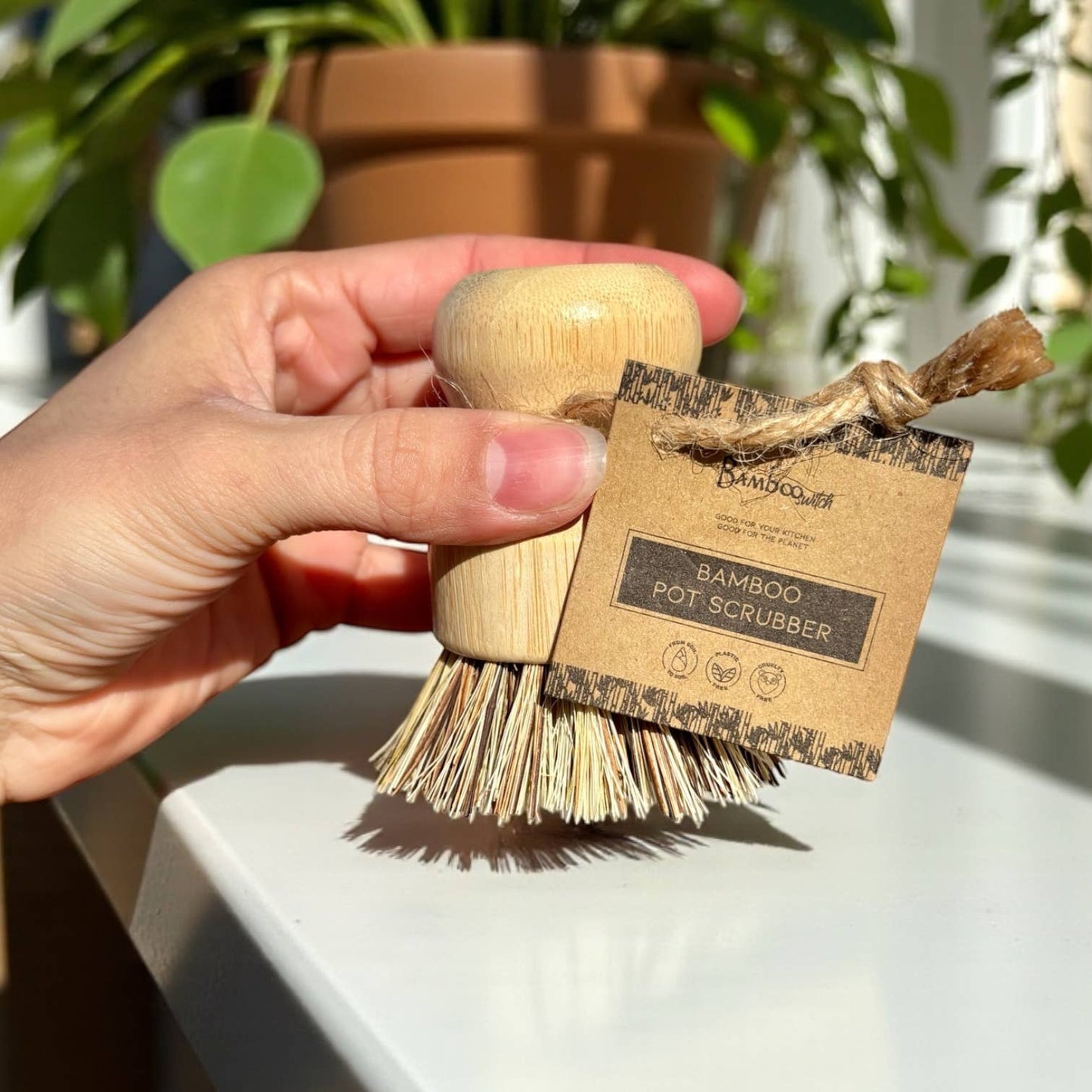 Bamboo Pot Scrubber | Kitchen | Faire Market Bestseller