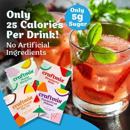 Craftmix | Variety Pack Cocktail Mixers - 6 Servings Multipack