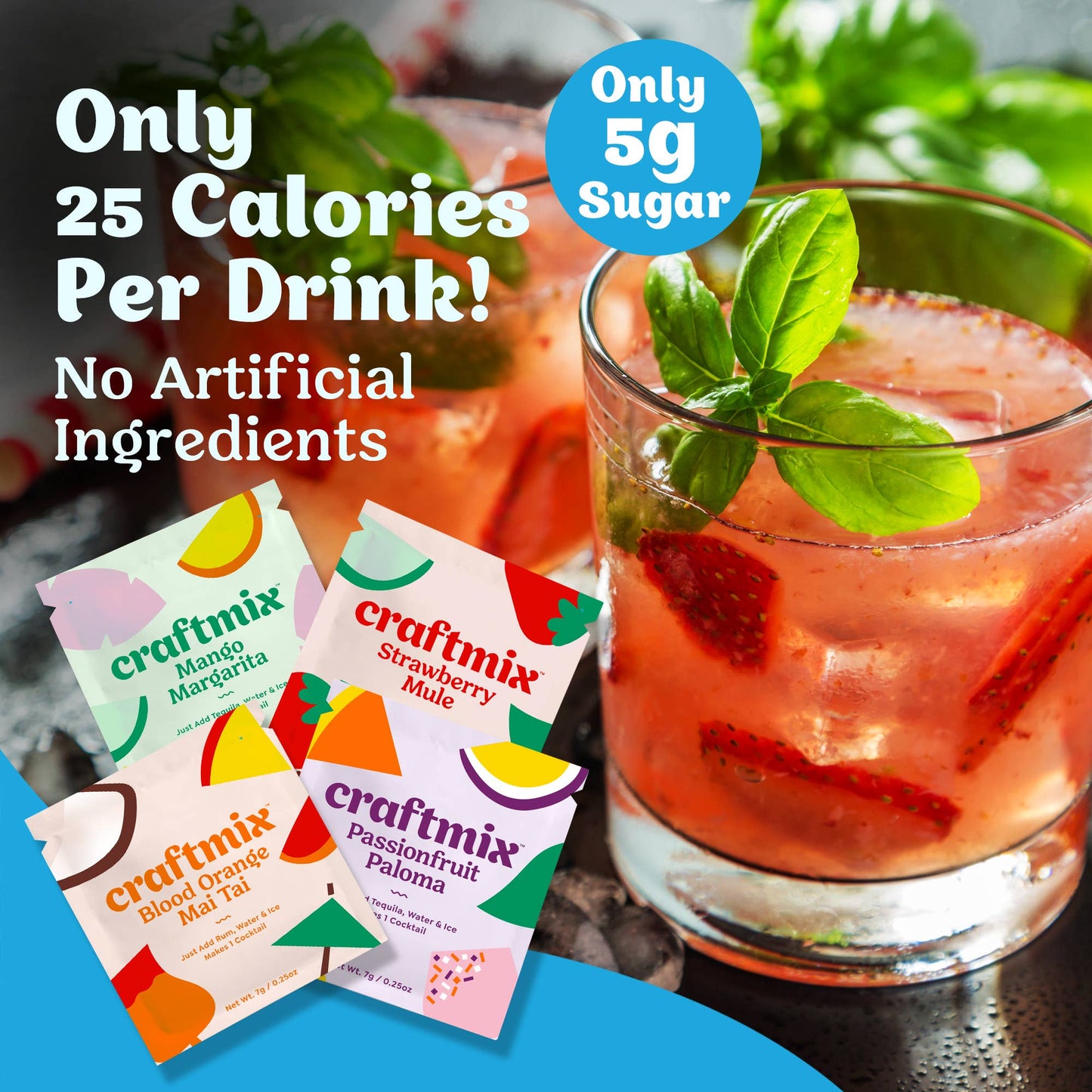 Craftmix | Variety Pack Cocktail Mixers - 12 Servings Multipack