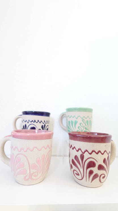 Mexican Clay Coffee Mug – Jarrito Style