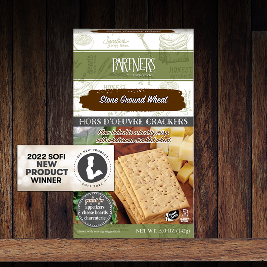Partners Crackers - Stone Ground Wheat Hors d'Oeuvre Crackers