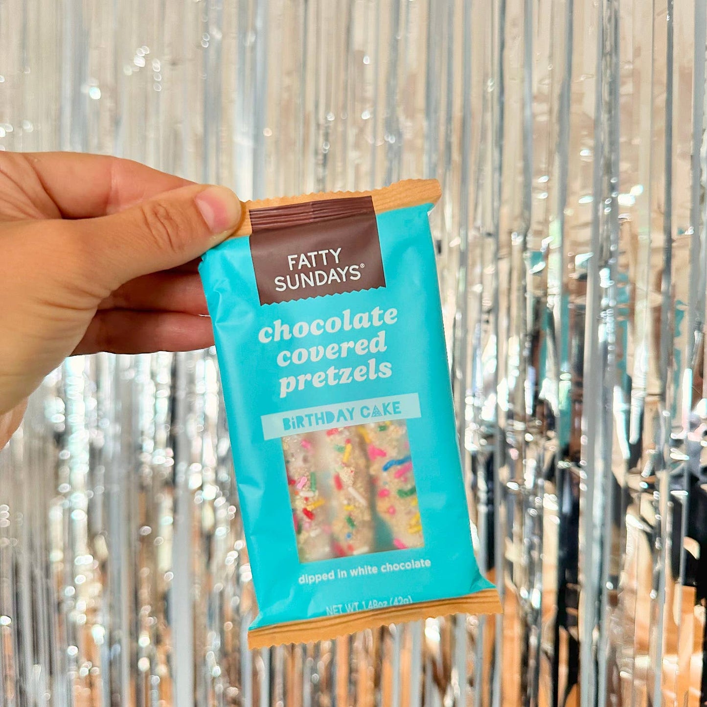 Birthday Cake Chocolate Covered Pretzel Snack Pack (3-pack)