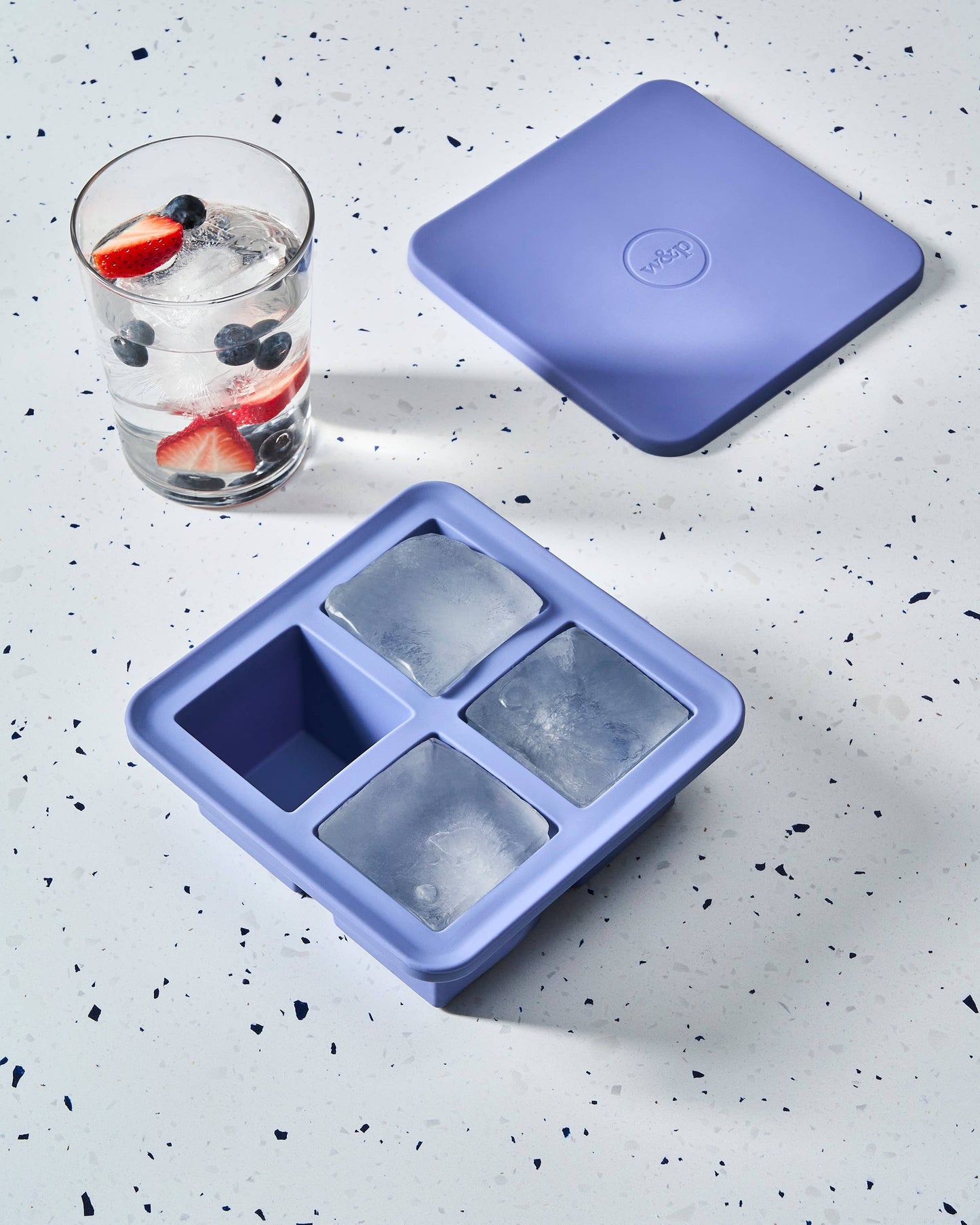 W&P - Extra Large Cocktail Cube Silicone Ice Tray: Charcoal