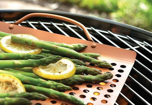 Fox Run Brands - Outset Non-Stick Grill Grid with Handles, Copper, 17" x 11"