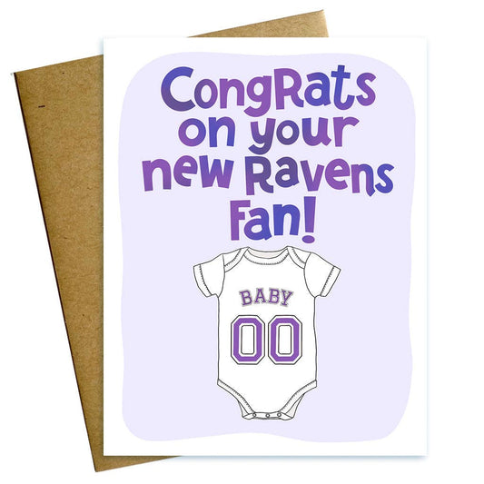 Maggie Moore Studio - Congrats on Your New Ravens Fan Baby Card