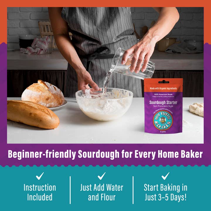 Organic, Non-GMO Sourdough Starter | Freeze Dried |  12gm