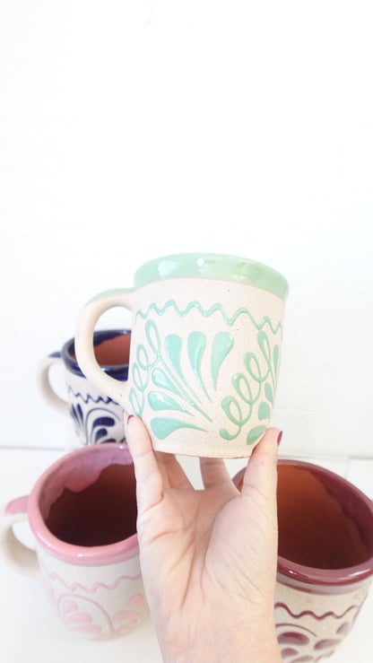 Mexican Clay Coffee Mug – Jarrito Style