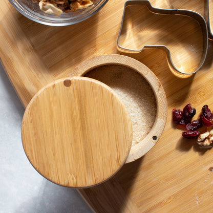 Salt Cellar Spice Storage Box with Magnetic Swivel Lid