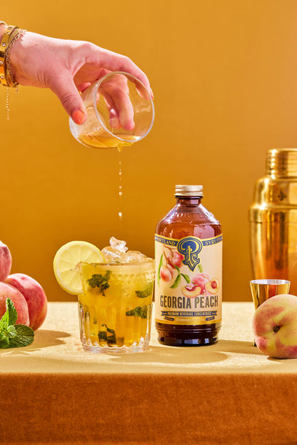 Portland Syrups | Georgia Peach Syrup 12oz - cocktail / mocktail / Coffee /Tea