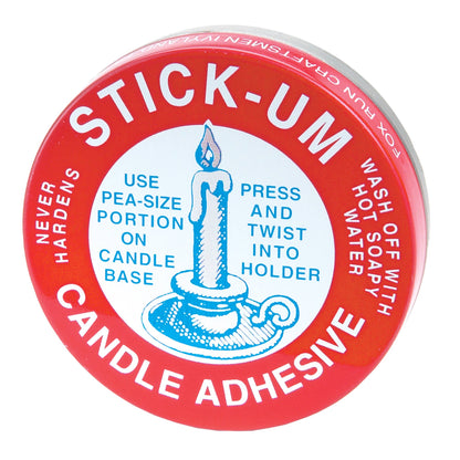 Fox Run Brands - Fox Run Stick-Um Candle Adhesive, Display of 12