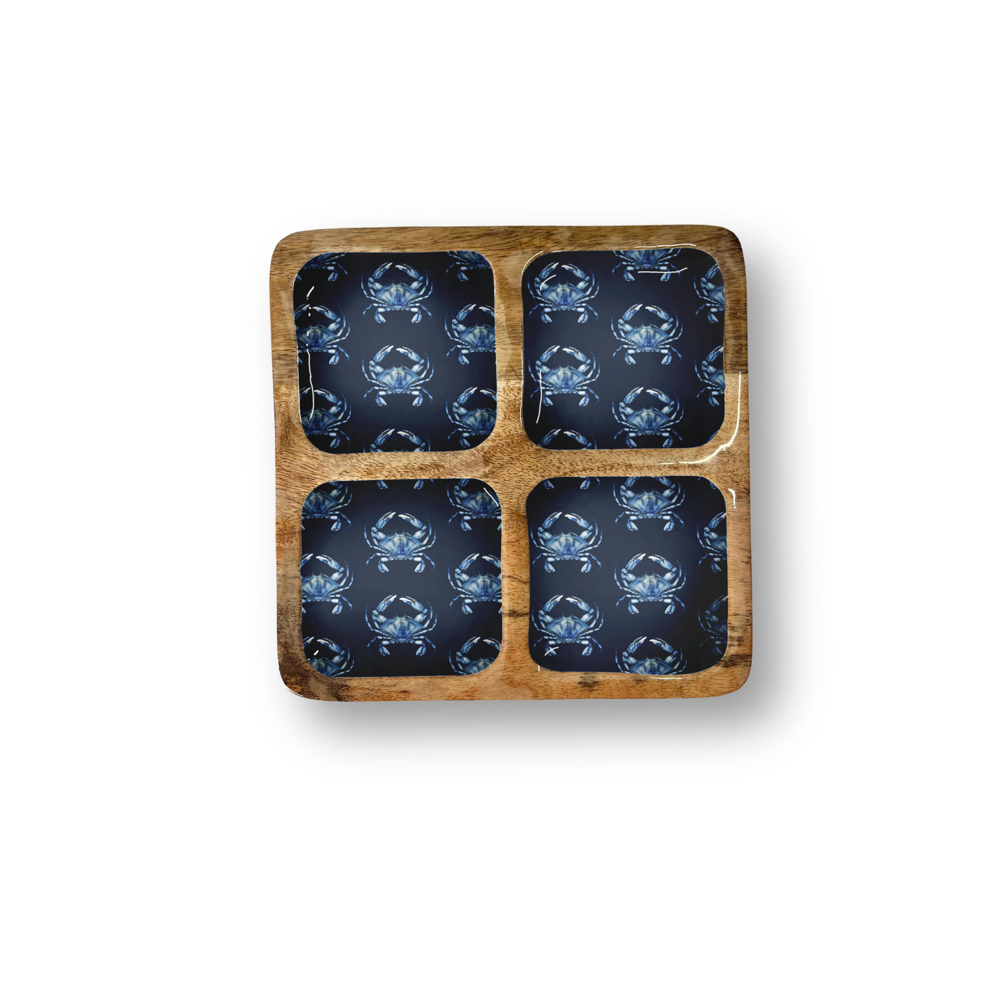 Blue Crab 12" Quad Tray w/ 4 Compartments