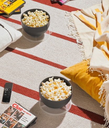 W&P - Personal Size Popcorn Popper - Silicone Reusable Maker: Charcoal