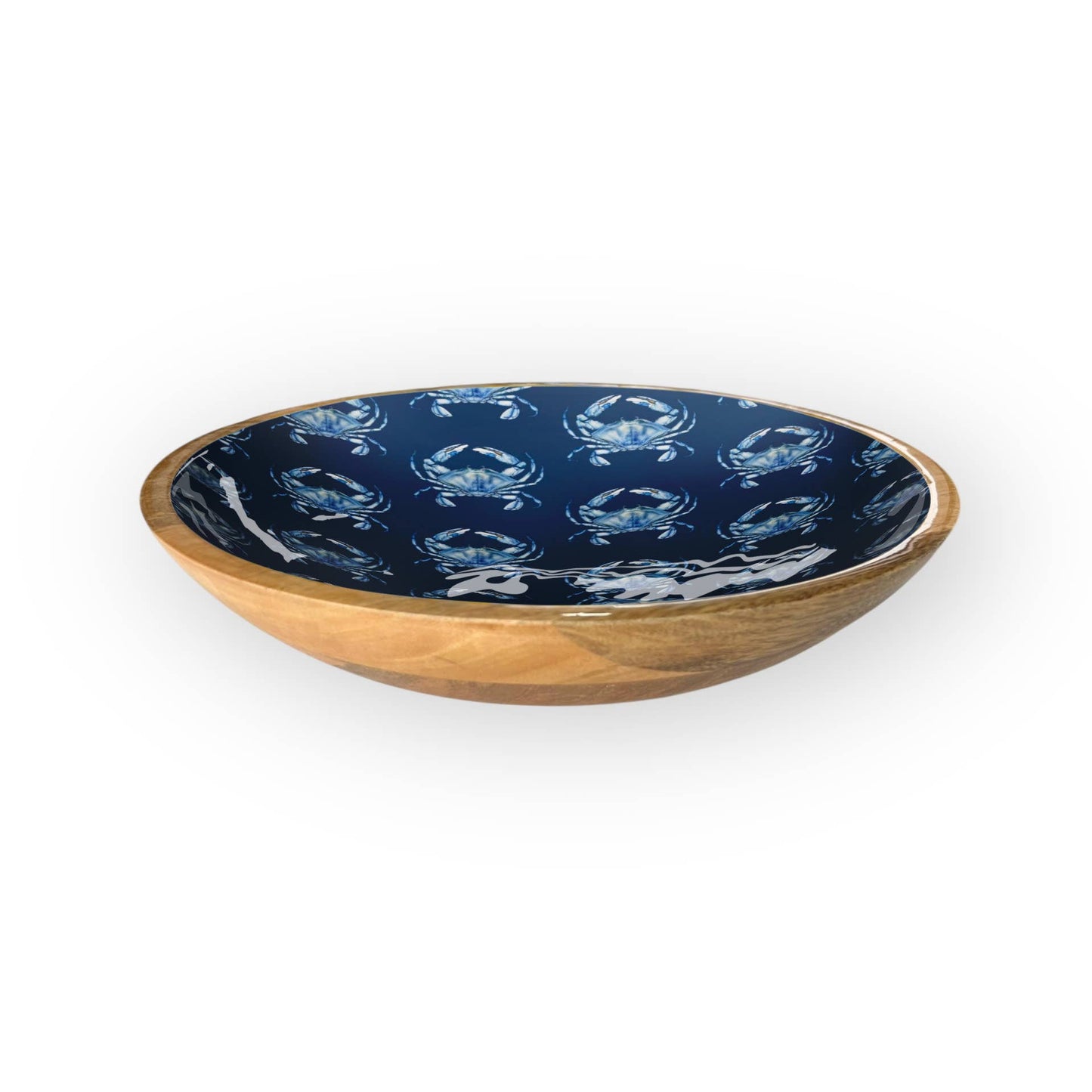 Blue Crab Shallow Bowl 14"