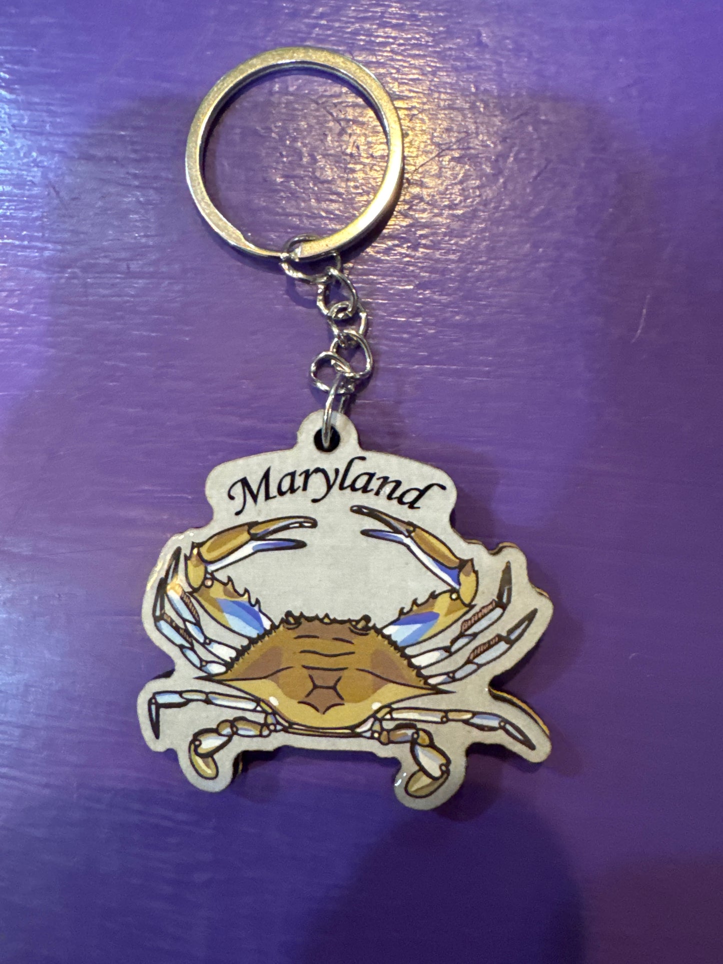 Blue Crab Maryland Keychain