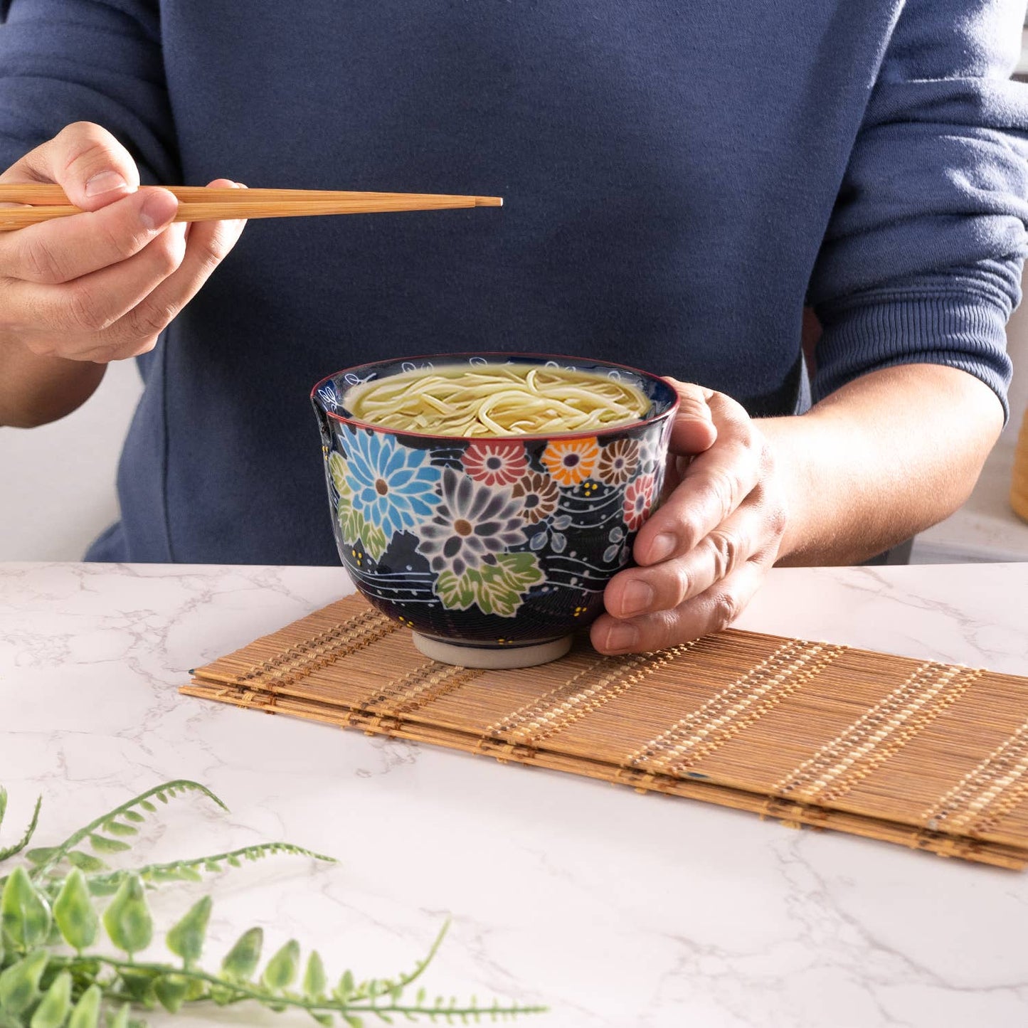 Flora Mix Bowl With Chopsticks Set