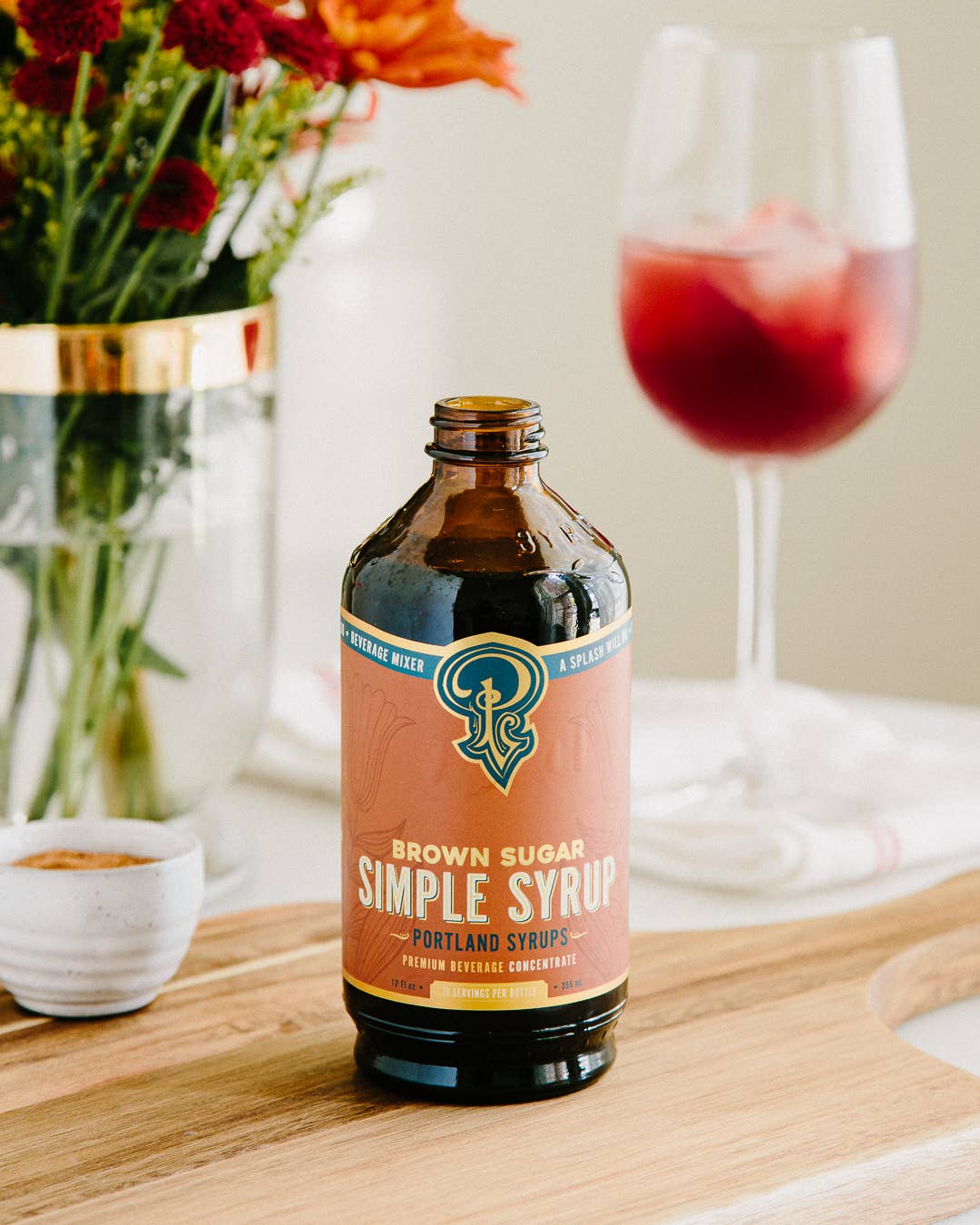 Portland Syrups | Brown Sugar Simple Syrup 12 oz - Mixed Drinks & Coffee Syrup