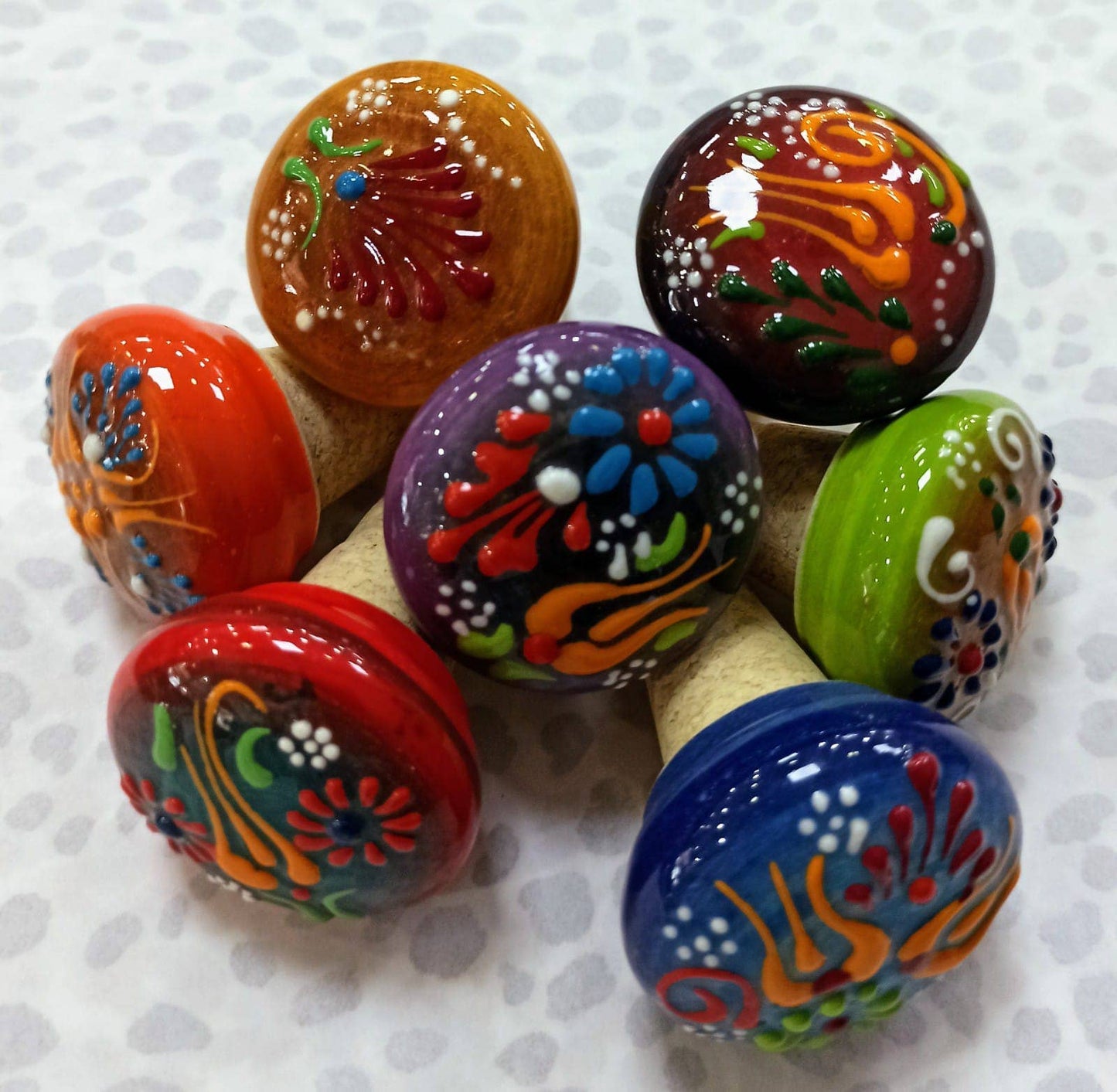 Hand painted Ceramic Wine Stoppers