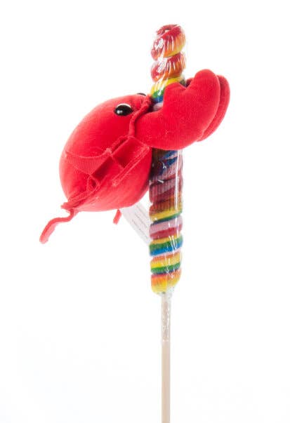 8" Lollyplush Crab w/Rainbow Lollipop