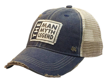 Vintage Life - The Man The Myth The Legend Distressed Trucker Cap