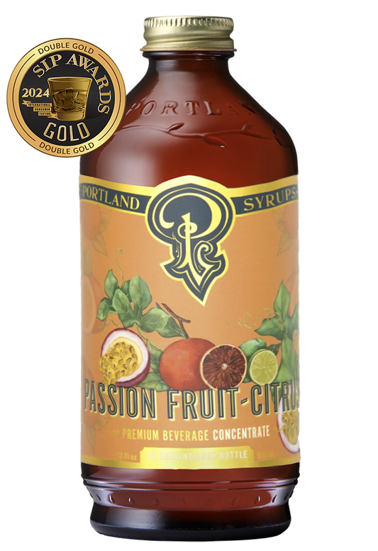 Portland Syrups | Passion Fruit Citrus Syrup 12oz  - cocktail / mocktail mixer