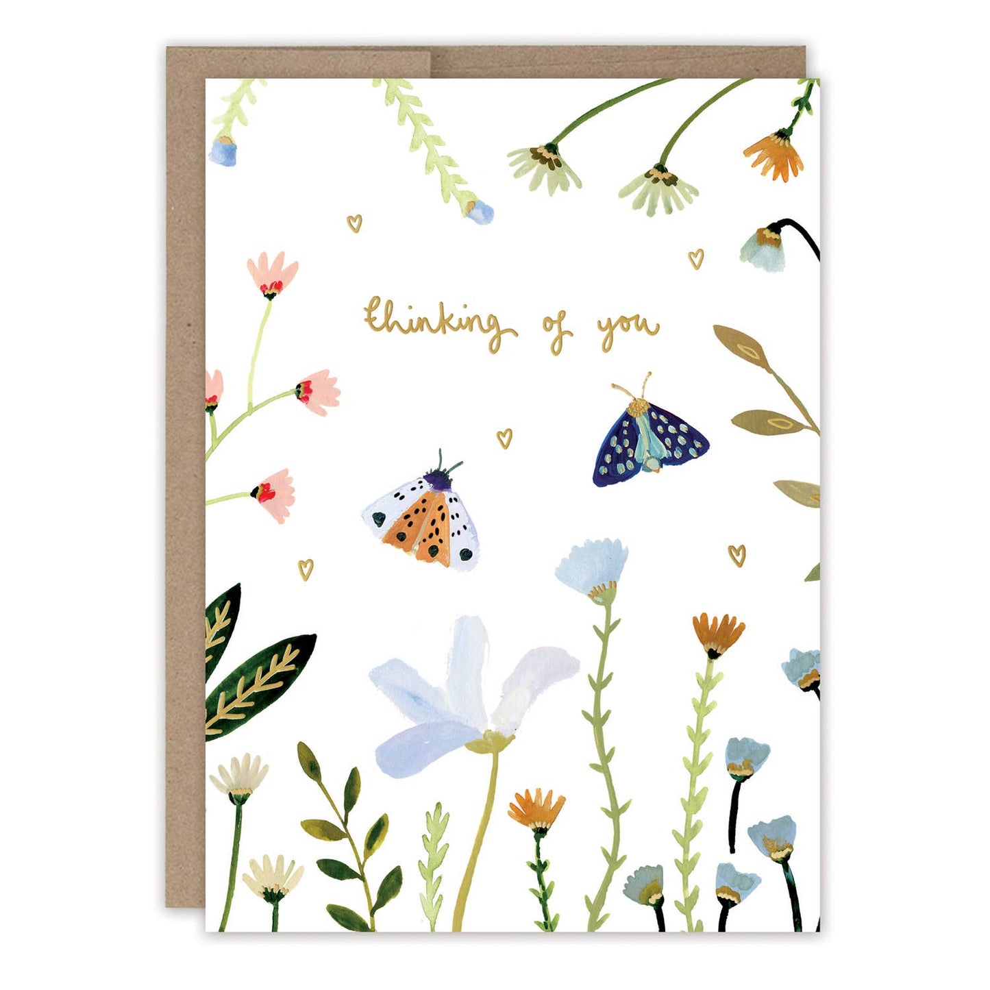 Moths And Flowers Thinking Of You Card