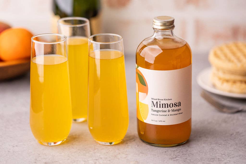 Wood Stove Kitchen-Mimosa Mixer w/ Tangerine & Mango for Cocktails and Mocktails, 16 fl oz