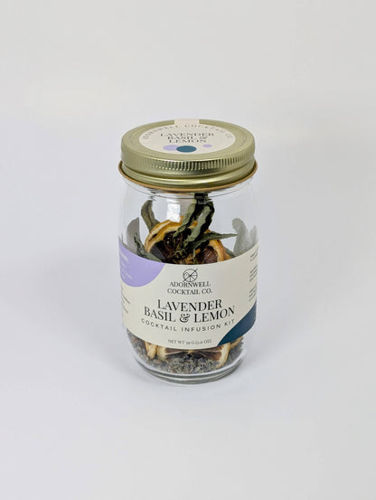 Adornwell Cocktail Co. - Lavender Basil & Lemon Cocktail Infusion Kit
