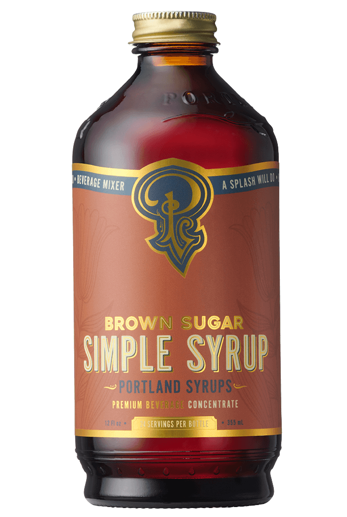 Portland Syrups | Brown Sugar Simple Syrup 12 oz - Mixed Drinks & Coffee Syrup