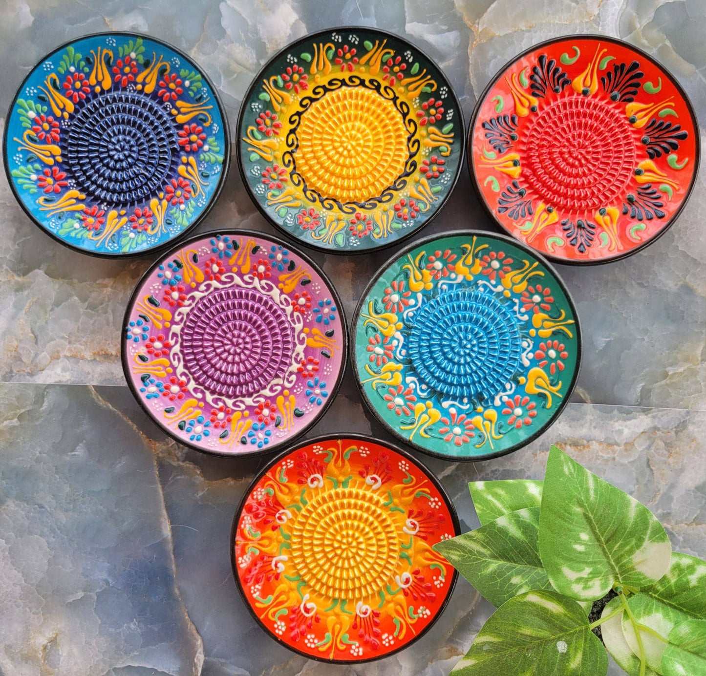 Handmade Turkish Ceramic Garlic Grater Plates