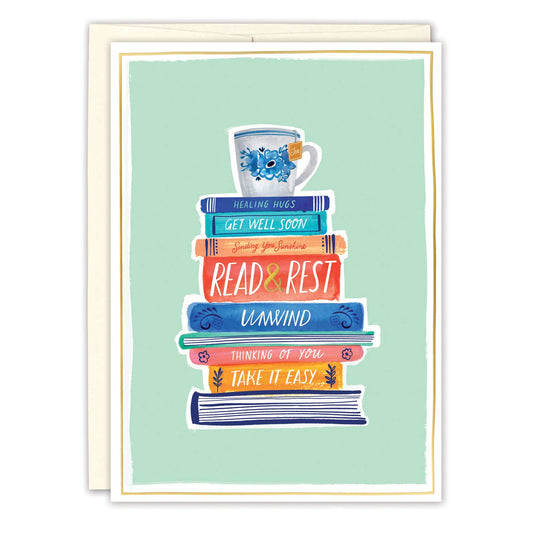 Biely & Shoaf - Book Stack Get Well Card