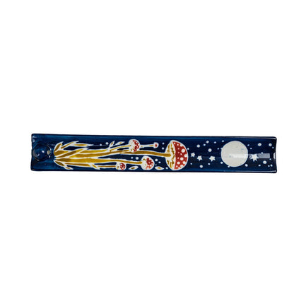 Handpainted Toadstool Ceramic Incense Holder