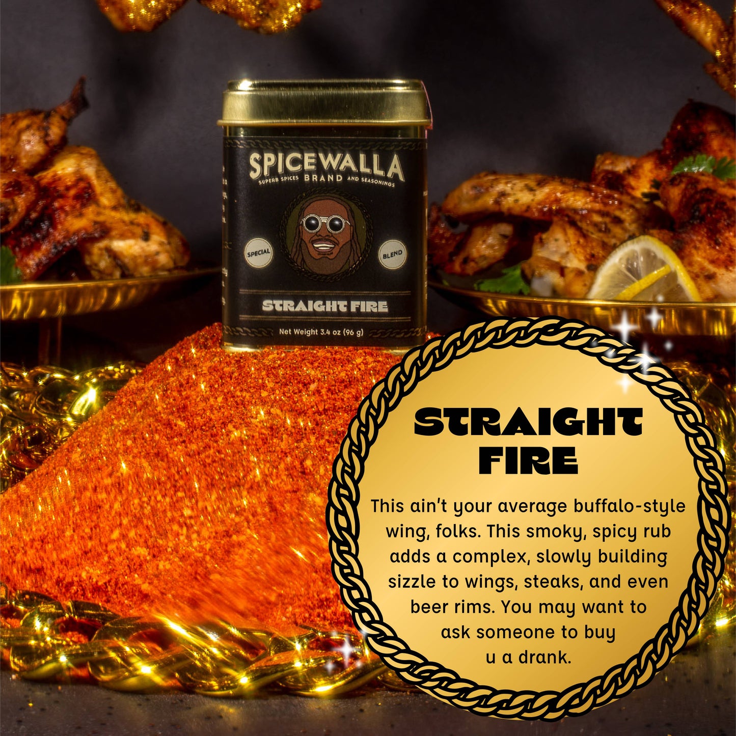 Spicewalla - T-Pain's Straight Fire Wing Rub