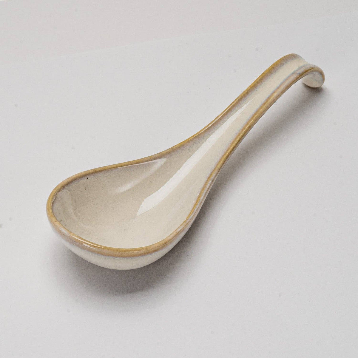 5.9"L Porcelain Soup Spoon White (10/240)